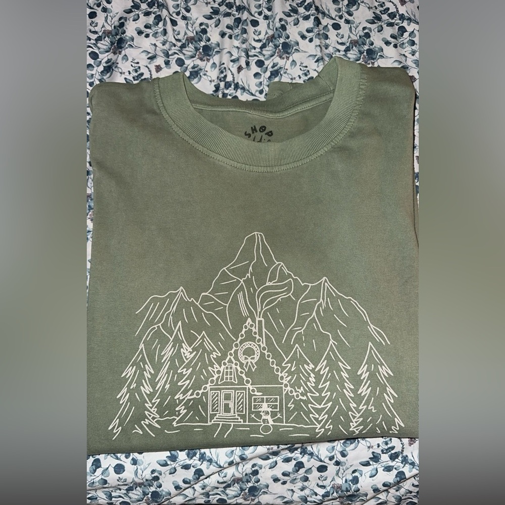 maddie green winter cottage shirt